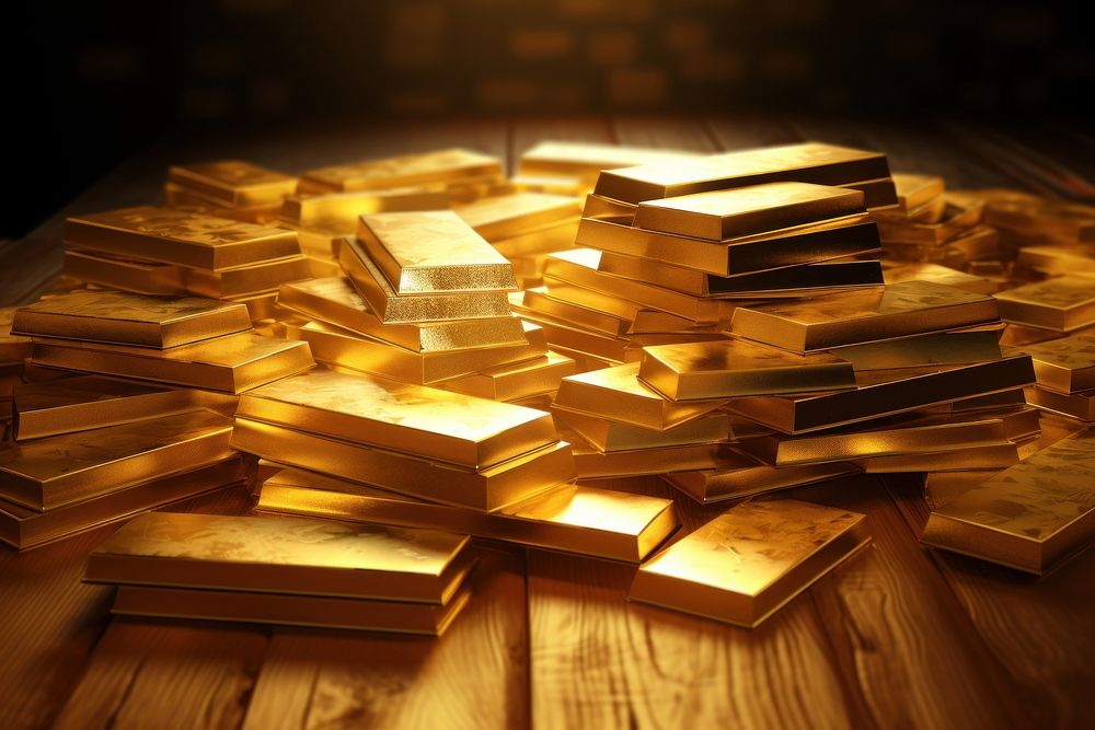 Money gold wood backgrounds. AI generated Image by rawpixel.
