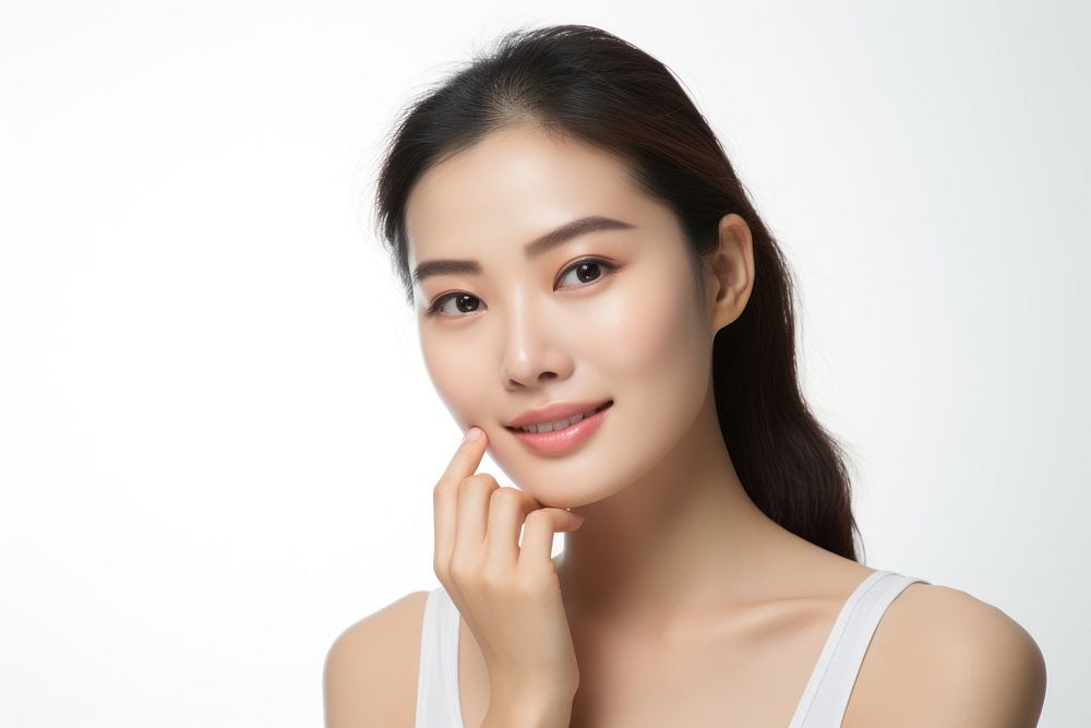 Woman Clean Skin portrait skin adult. AI generated Image by rawpixel.