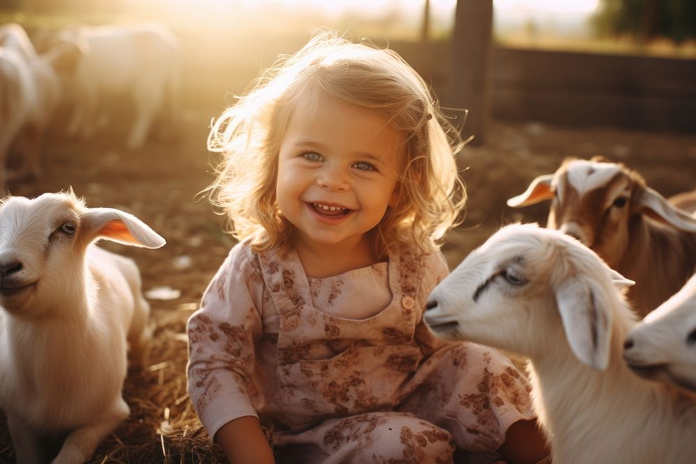 Baby goats livestock outdoors portrait. AI generated Image by rawpixel.