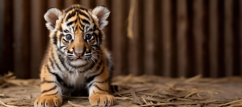 Baby tiger wildlife animal mammal. 