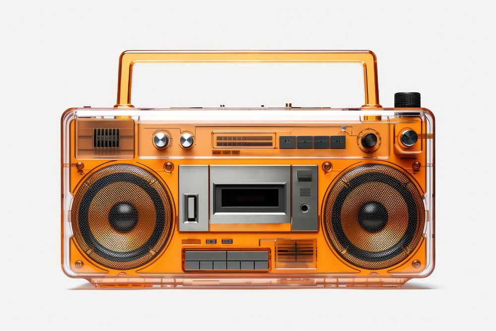 Analog Retro boombox cassette player electronics stereo analog. AI generated Image by rawpixel.