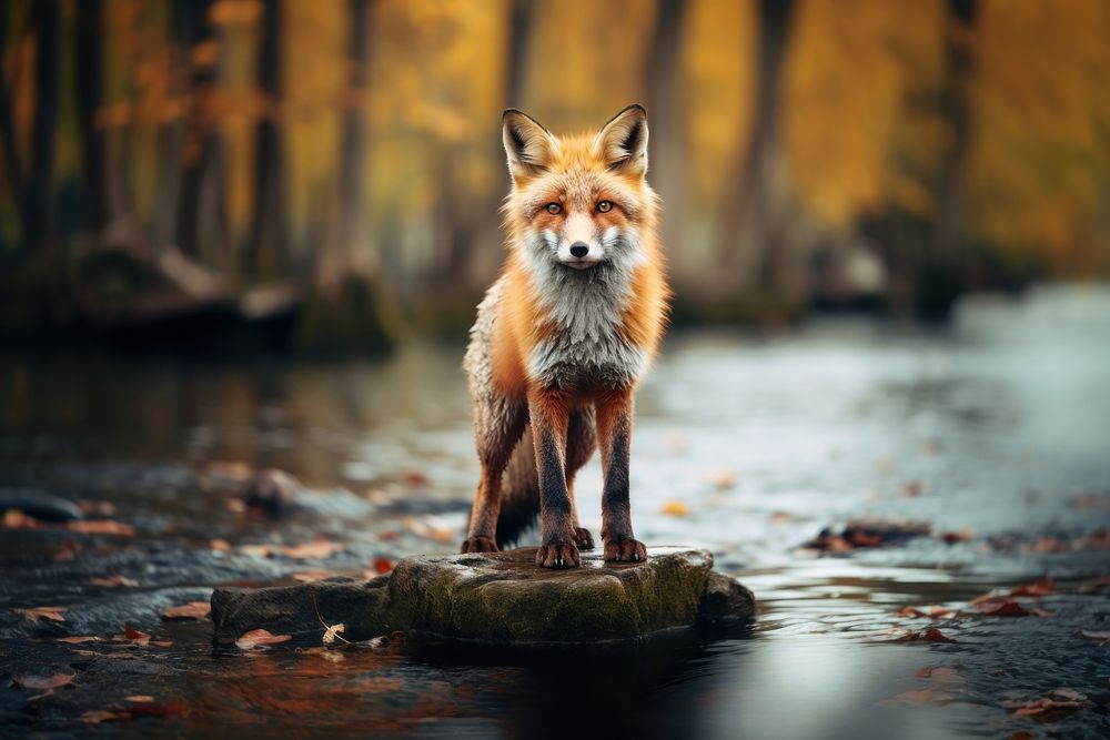 Red fox wildlife animal mammal. AI generated Image by rawpixel.