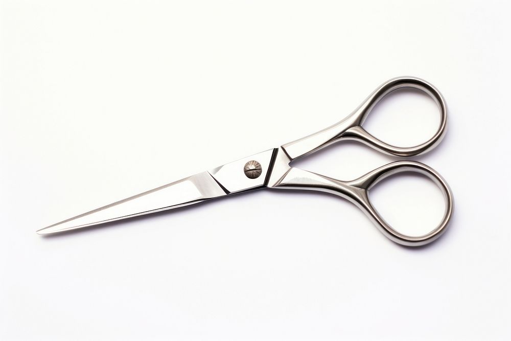 Chrome steel scissors white background weaponry shears. AI generated Image by rawpixel.