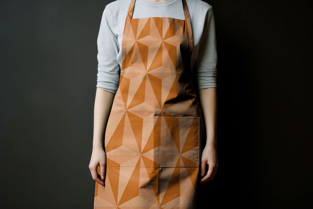 Female apron mockup, textile psd
