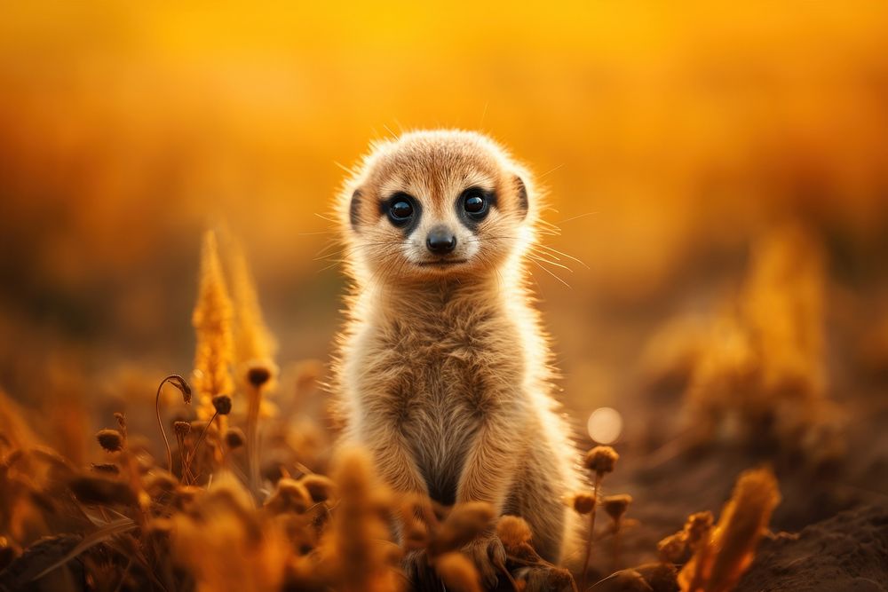 Meercat animal wildlife outdoors. AI generated Image by rawpixel.