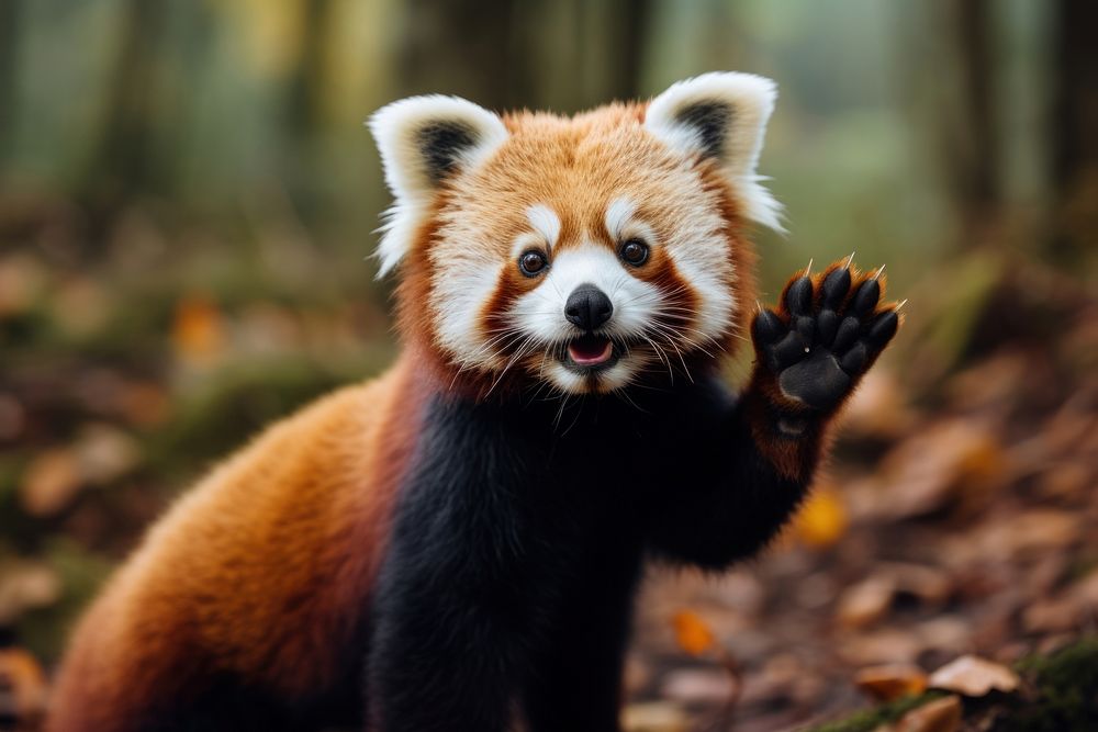 Red panda wildlife animal mammal. AI generated Image by rawpixel.