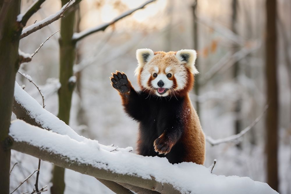 Red panda wildlife animal mammal. 