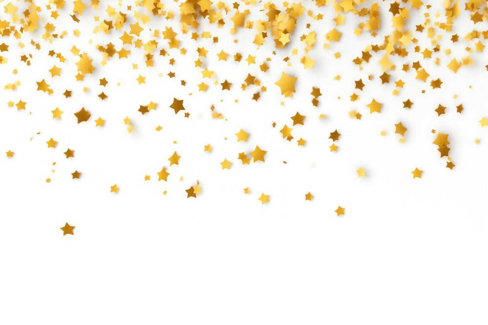 Gold star confetti effect background