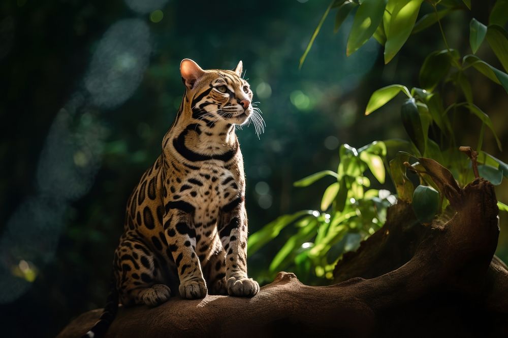 Ocelot wildlife leopard animal. 