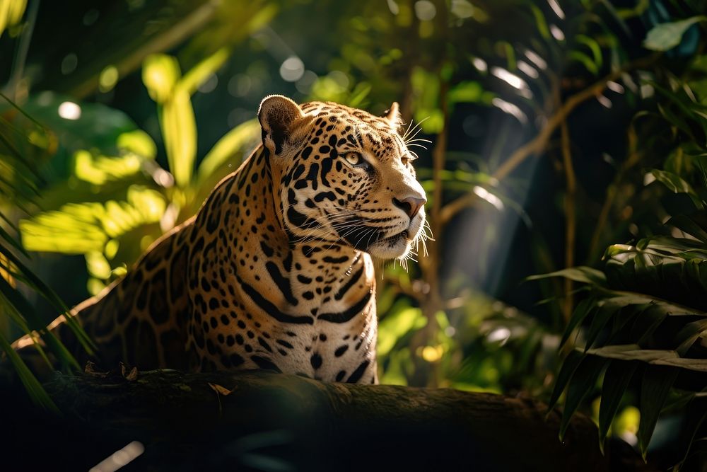 Jaguar wildlife outdoors leopard. AI generated Image by rawpixel.