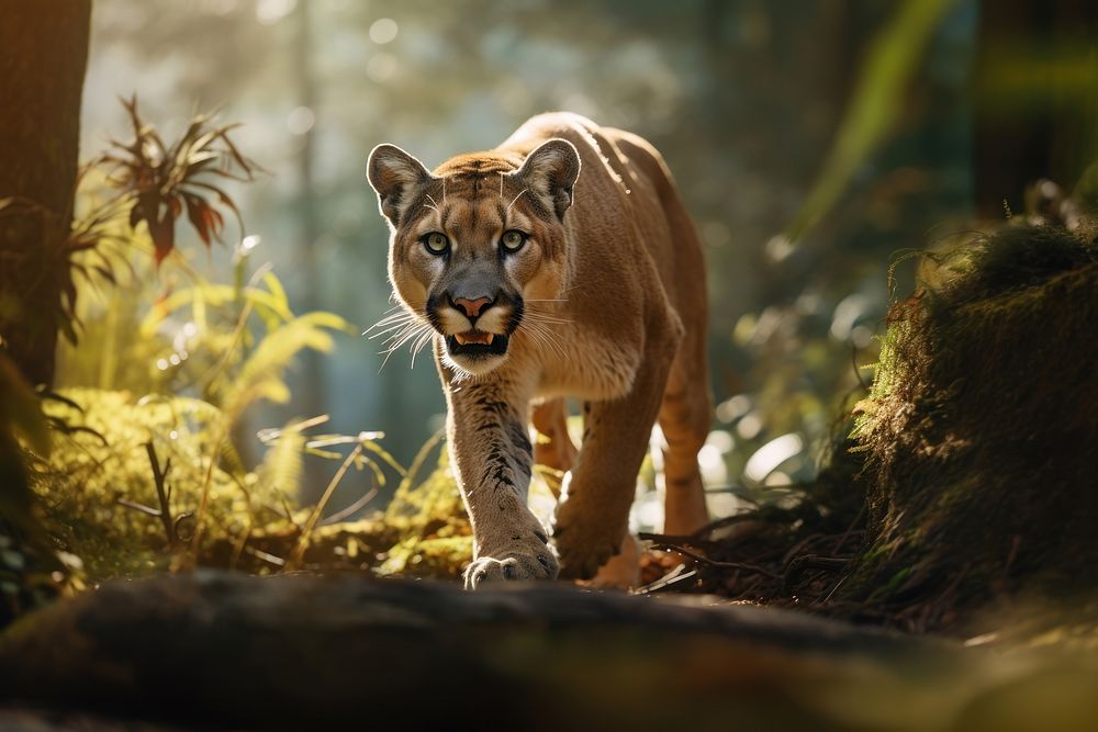 Puma wildlife animal mammal. AI generated Image by rawpixel.