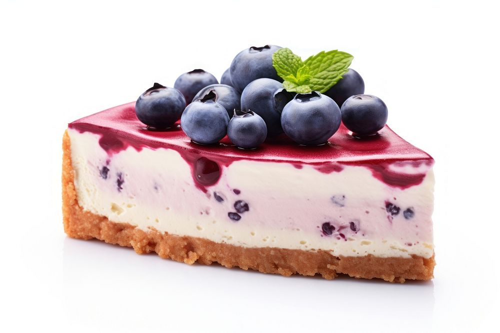 Blueberry cheese cake cheesecake dessert fruit. AI generated Image by rawpixel.