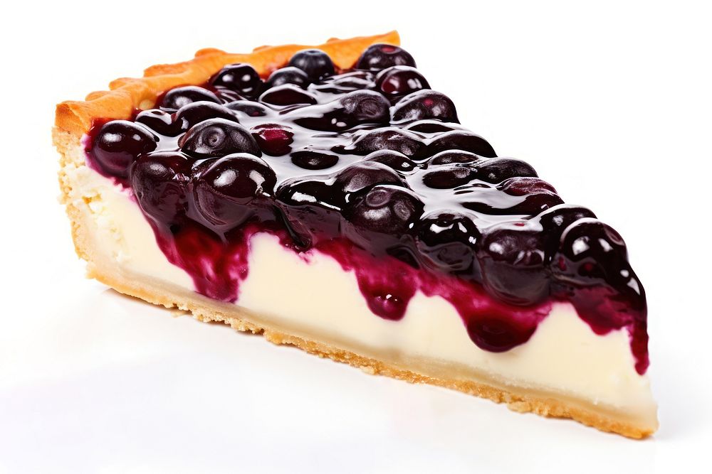 Blueberry cheese pie cheesecake dessert fruit. AI generated Image by rawpixel.