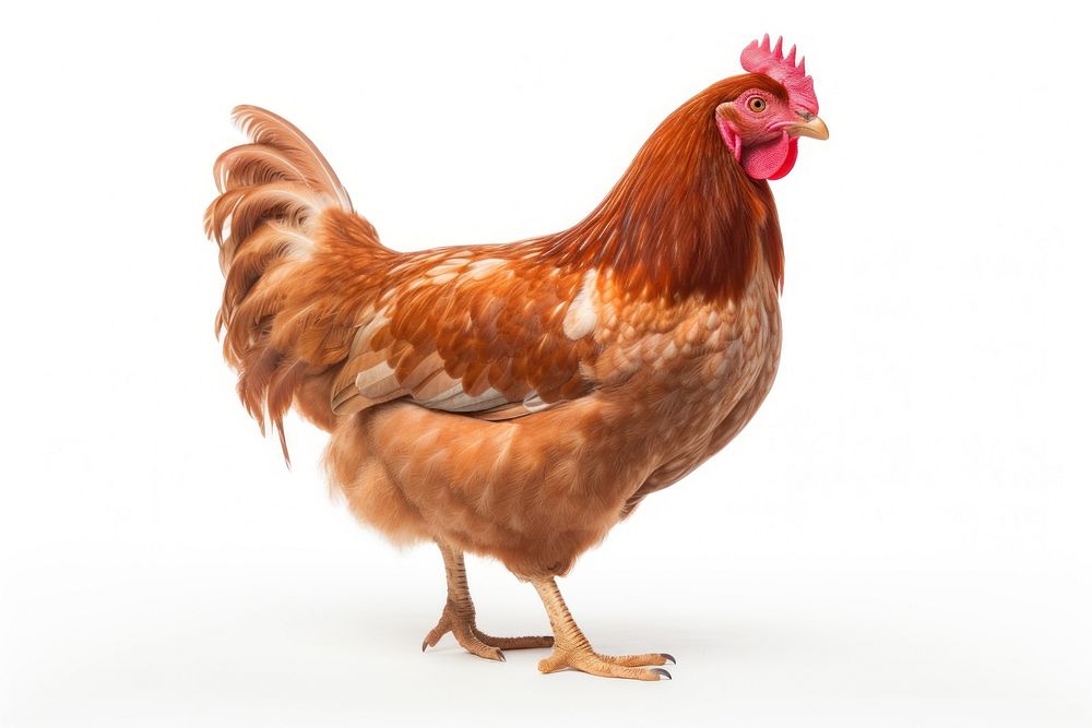 Hen farms animal chicken poultry. AI generated Image by rawpixel.