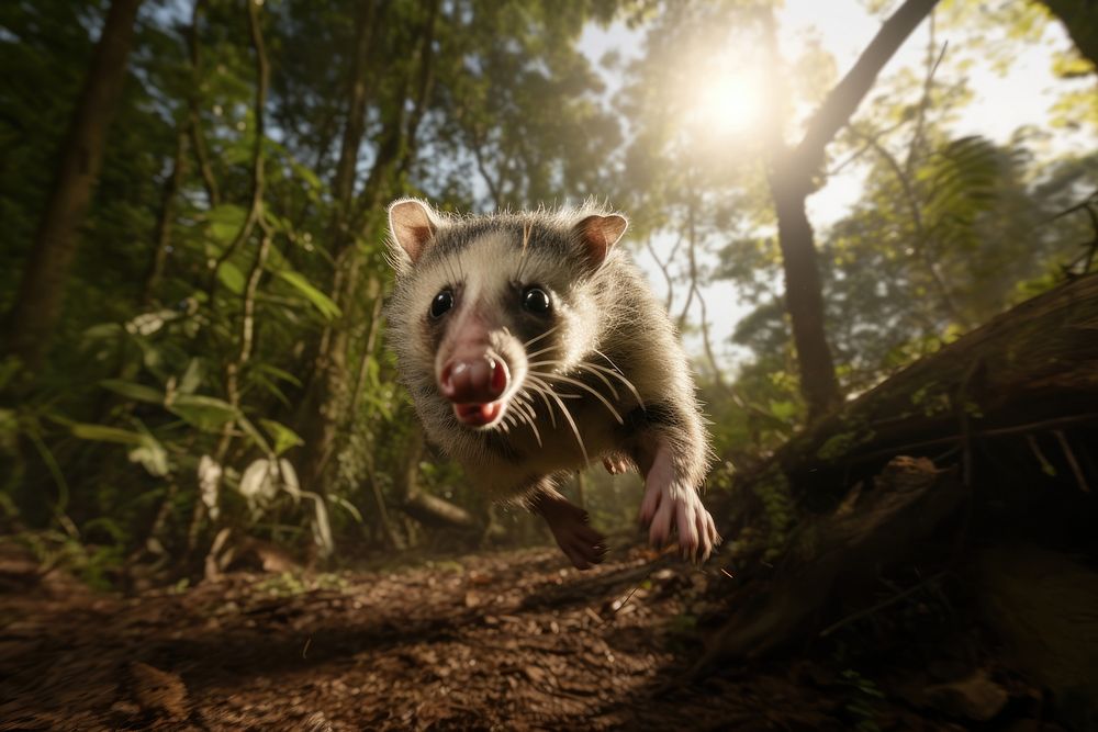 Running opossum wildlife outdoors animal. | Free Photo - rawpixel