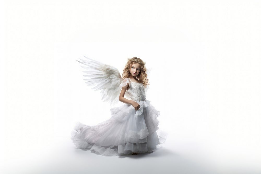 A cute little angel fashion fantasy wedding. AI generated Image by rawpixel.