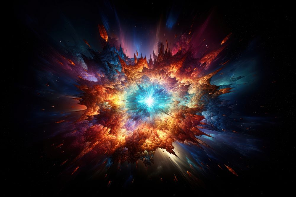 Supernova explosion astronomy universe glowing. AI generated Image by rawpixel.