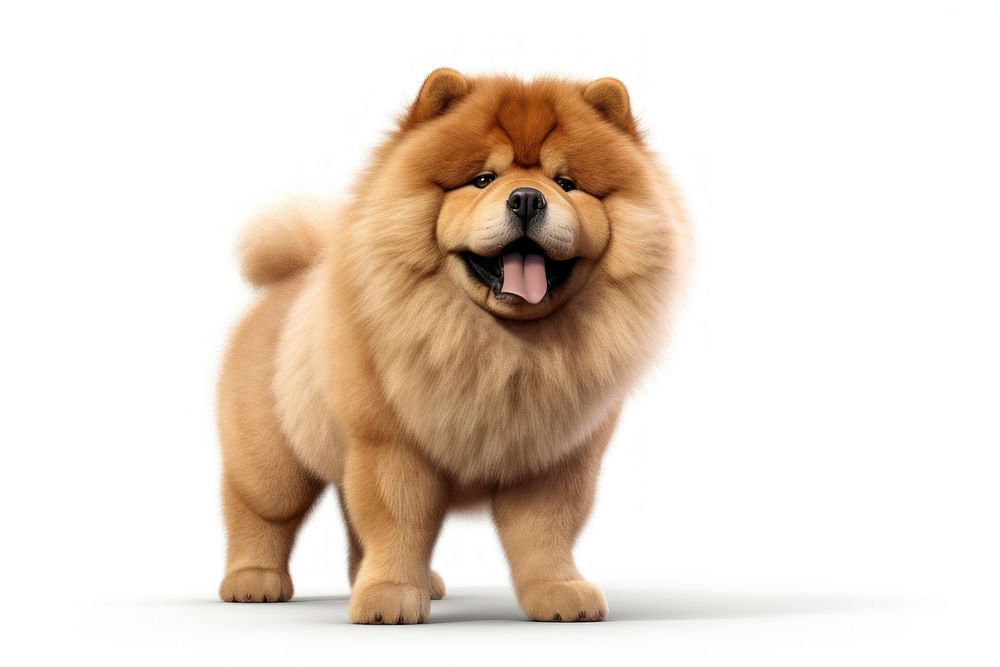 3d cartoon chow chow mammal animal pet. AI generated Image by rawpixel.