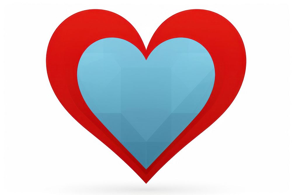 Heart shape blue white background. AI generated Image by rawpixel.