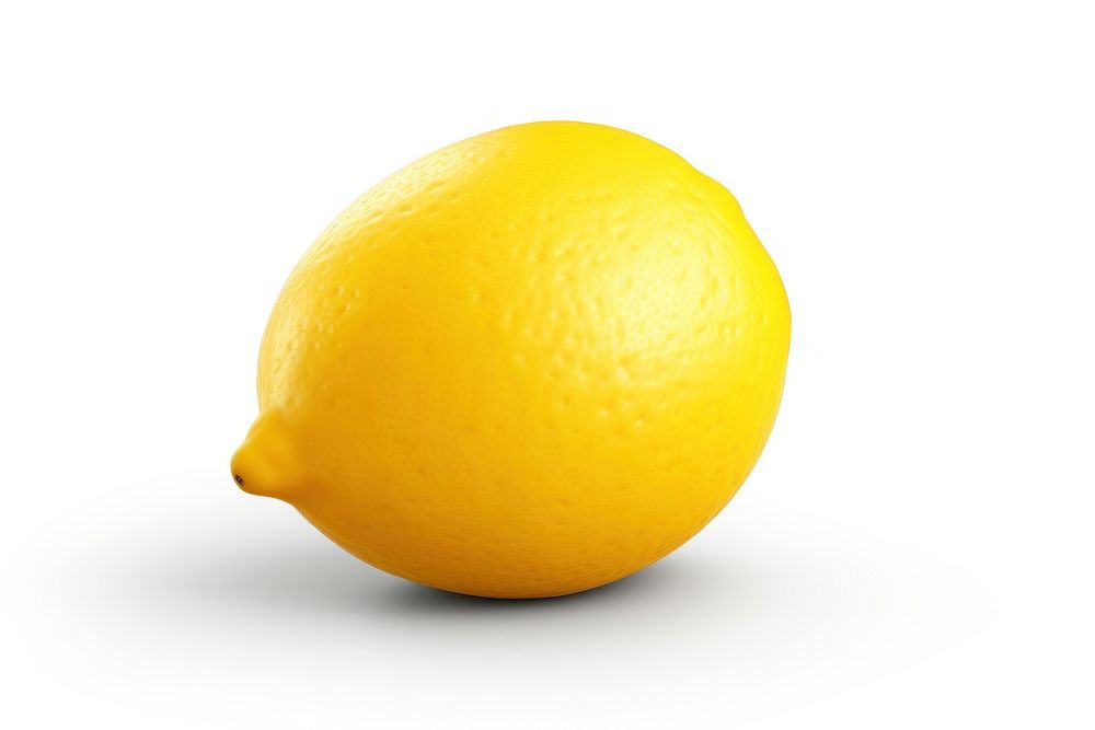 A lemon fruit food white background. AI generated Image by rawpixel.