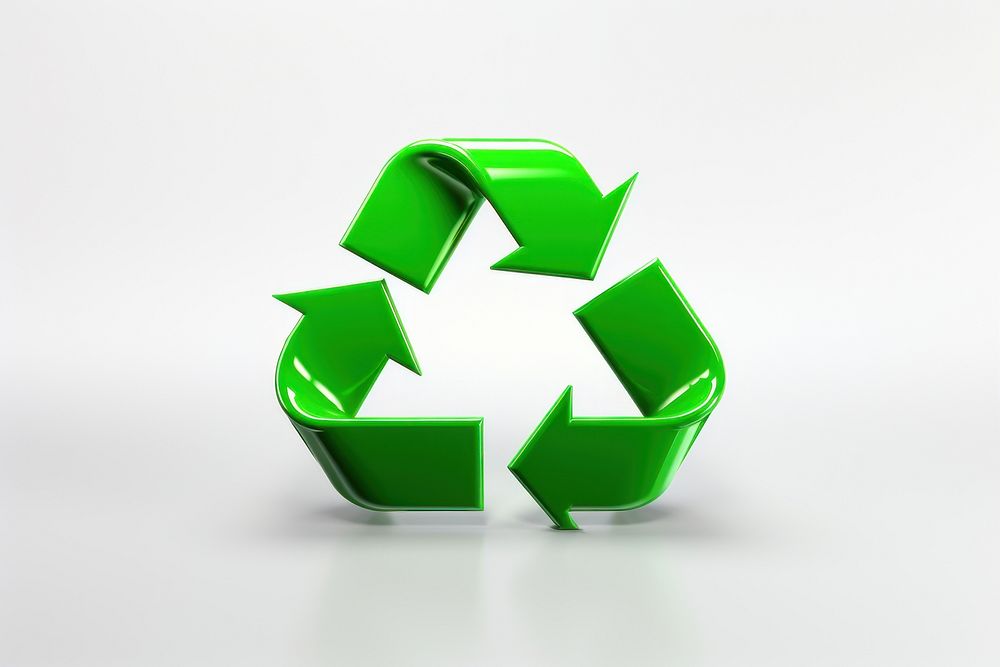 A recycle symbol white background recycling circle. AI generated Image by rawpixel.