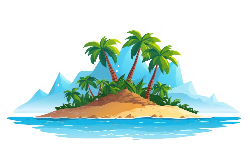Island sea landscape outdoors. AI generated Image by rawpixel.