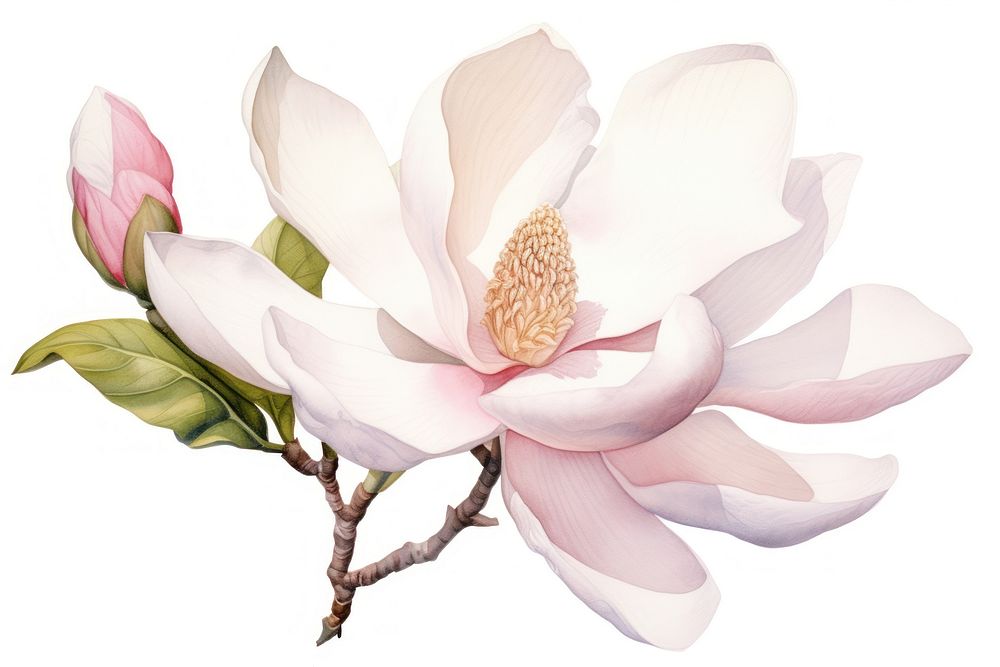 A magnolia flower blossom petal. AI generated Image by rawpixel.