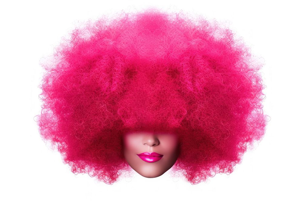 Afro wig afro white background. AI generated Image by rawpixel.