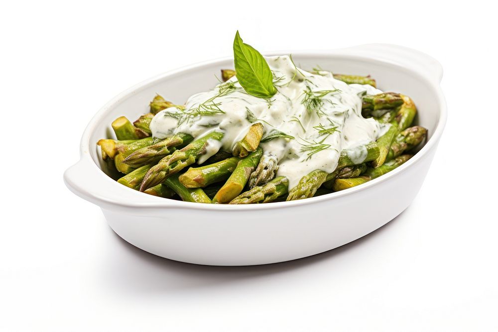 Asparagus fried vegetarian dish vegetable plate plant. AI generated Image by rawpixel.
