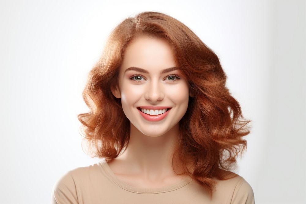 Beautiful smiling woman portrait looking adult. AI generated Image by rawpixel.