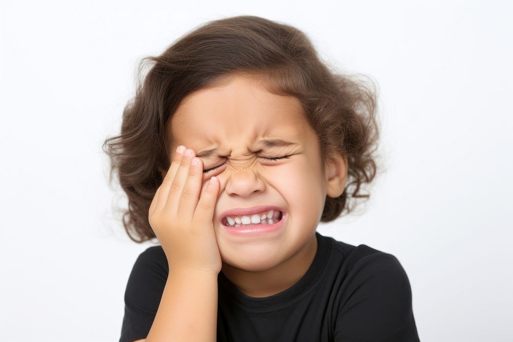 Toothache crying child pain. AI generated Image by rawpixel.