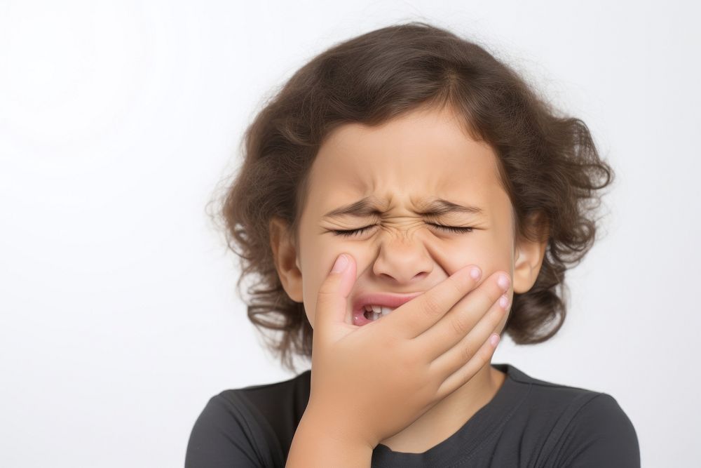 Toothache crying child pain. AI generated Image by rawpixel.
