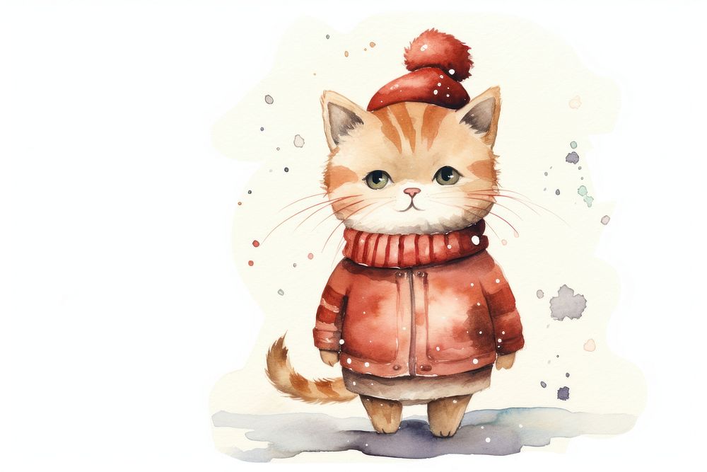 Cat wearing christmas costume animal mammal cute. AI generated Image by rawpixel.
