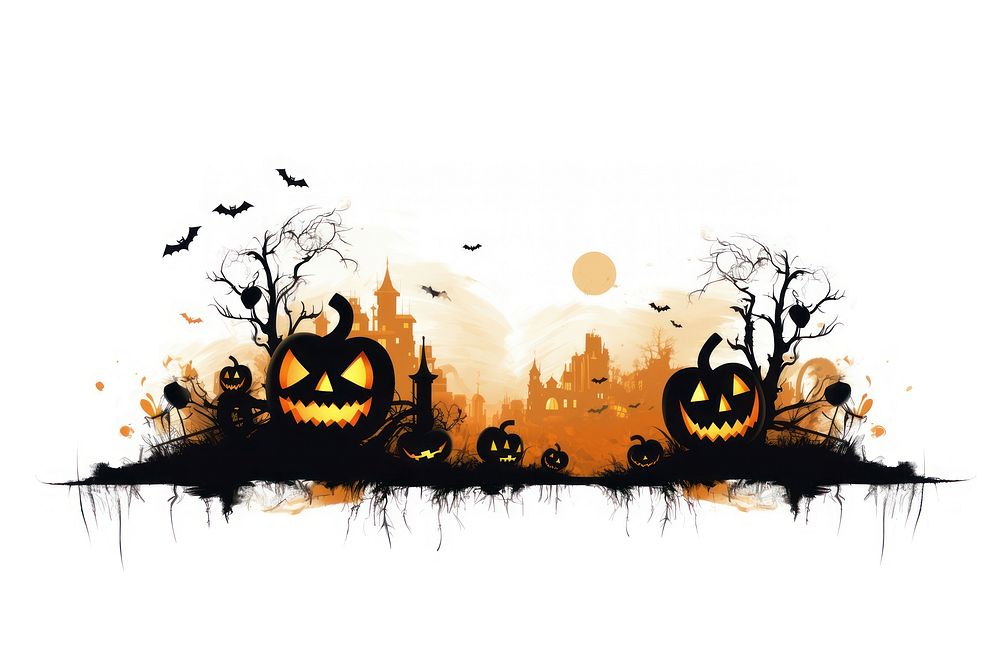 Halloween theme outdoors anthropomorphic jack-o'-lantern. AI generated Image by rawpixel.