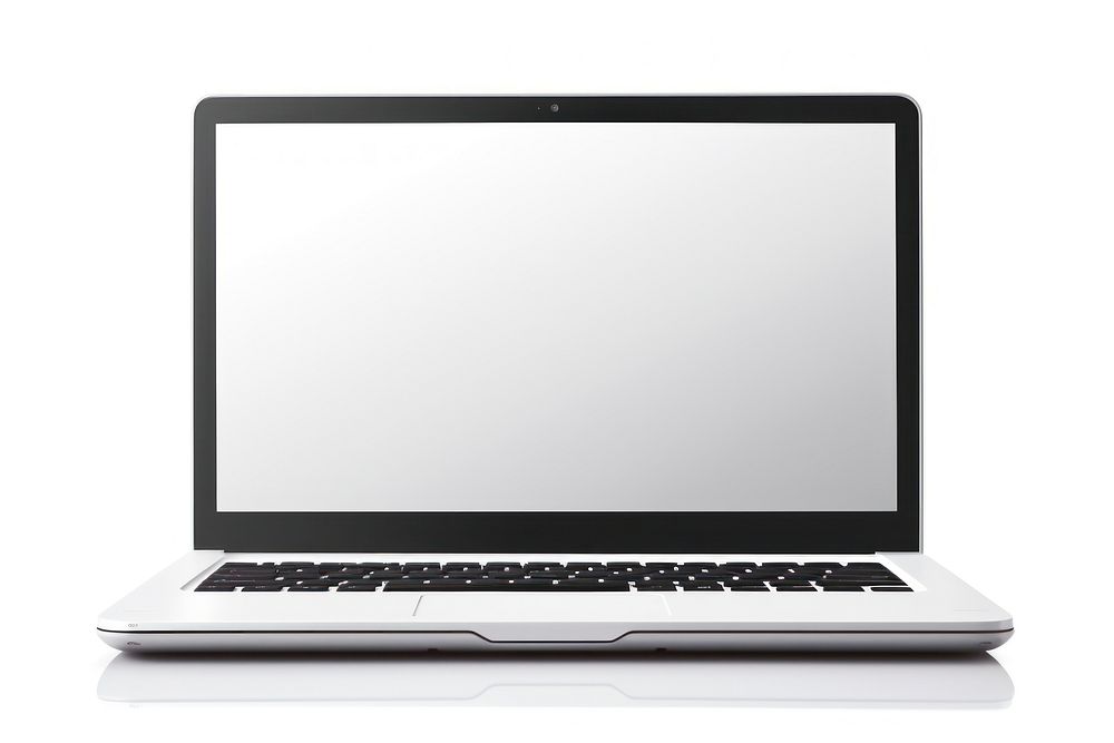 Labtop computer laptop white background. AI generated Image by rawpixel.