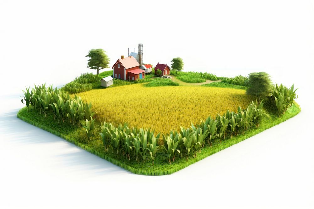 Corn field agriculture landscape outdoors. AI generated Image by rawpixel.