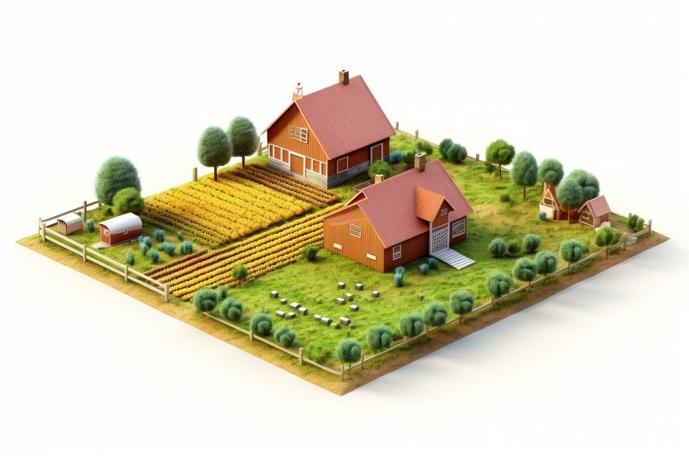 Farm field architecture outdoors building. AI generated Image by rawpixel.