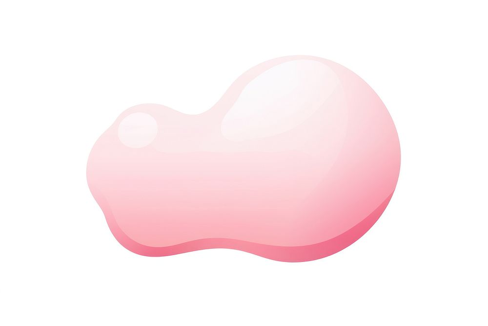 A blob heart white background abstract. AI generated Image by rawpixel.