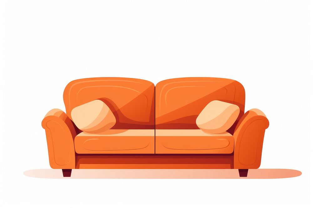 A sofa furniture chair white background. AI generated Image by rawpixel.