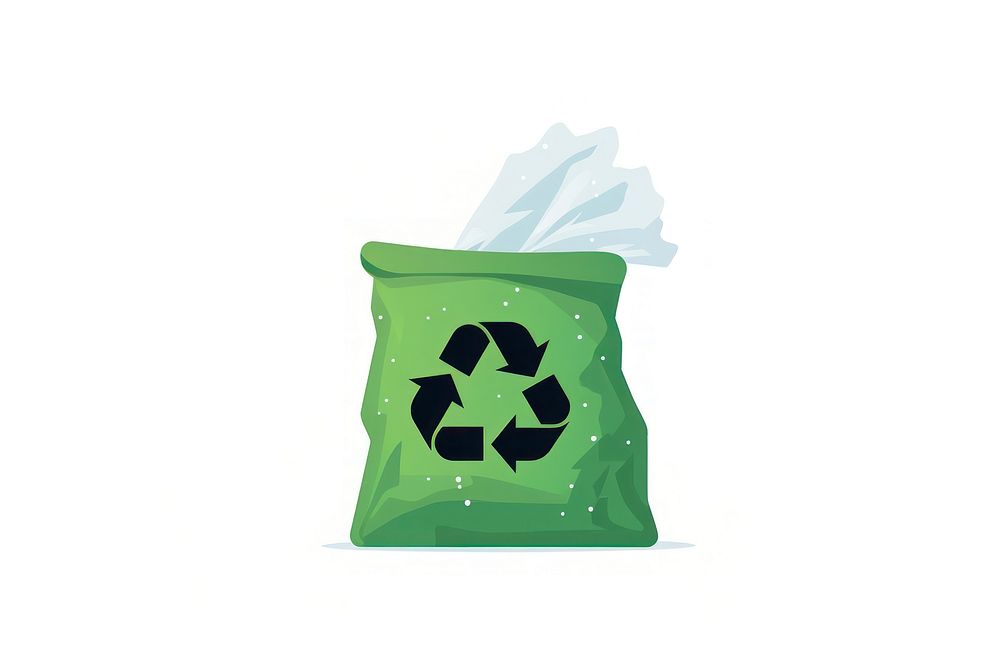 Symbol white background recycling garbage. AI generated Image by rawpixel.