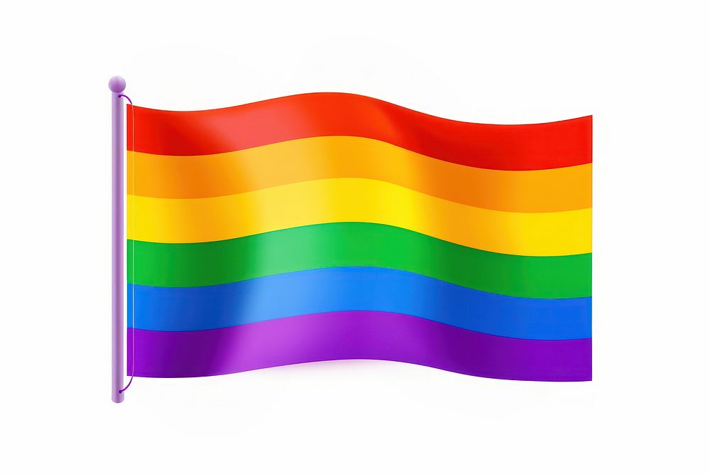 LGBTQ flag white background patriotism spectrum. AI generated Image by rawpixel.