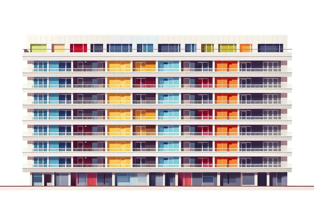 Building architecture apartment window. AI generated Image by rawpixel.