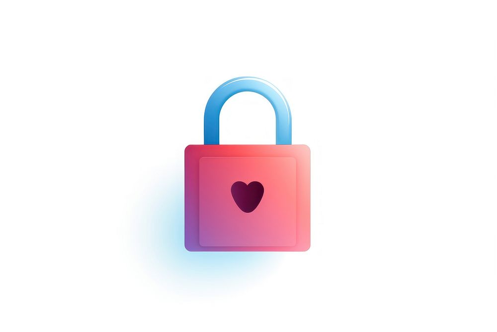 A padlock white background affectionate accessories. AI generated Image by rawpixel.