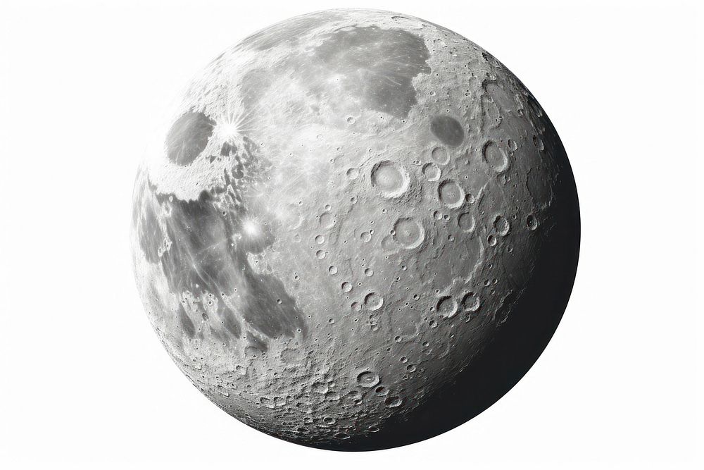 Astronomy moon space monochrome. AI generated Image by rawpixel.