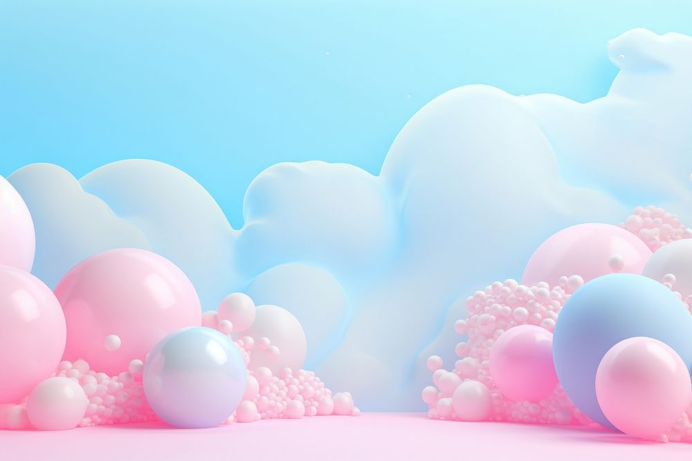 Pastel background balloon blue pink