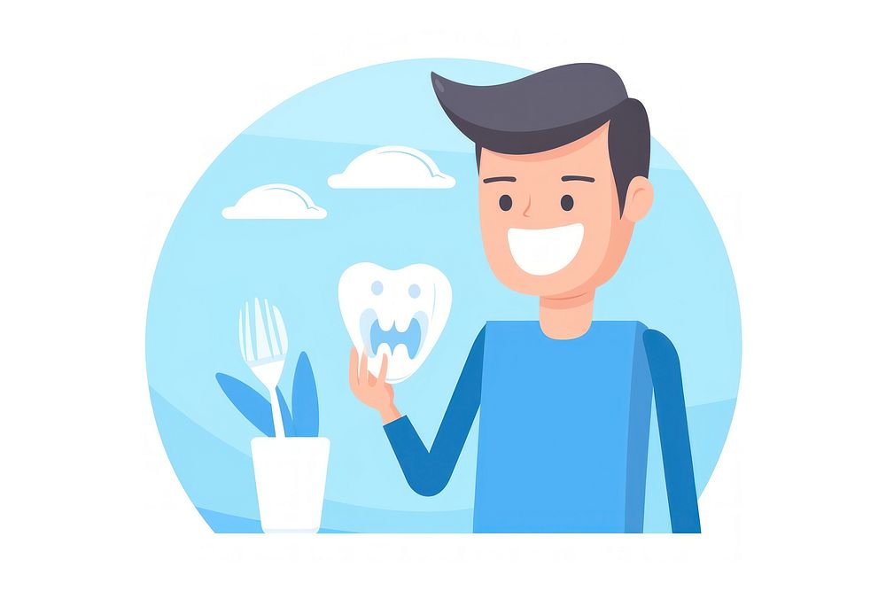 Person hold teeth toothbrush happiness standing. AI generated Image by rawpixel.