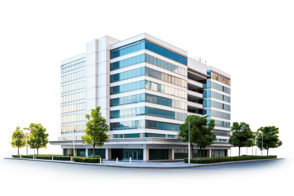 Low rise office building architecture city neighbourhood. AI generated Image by rawpixel.