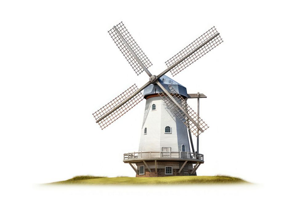 Wind mill windmill outdoors machine. AI generated Image by rawpixel.