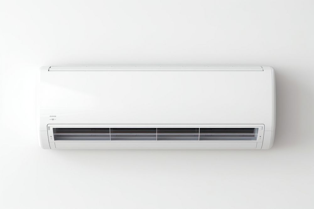 Air conditioner white background architecture technology. AI generated Image by rawpixel.