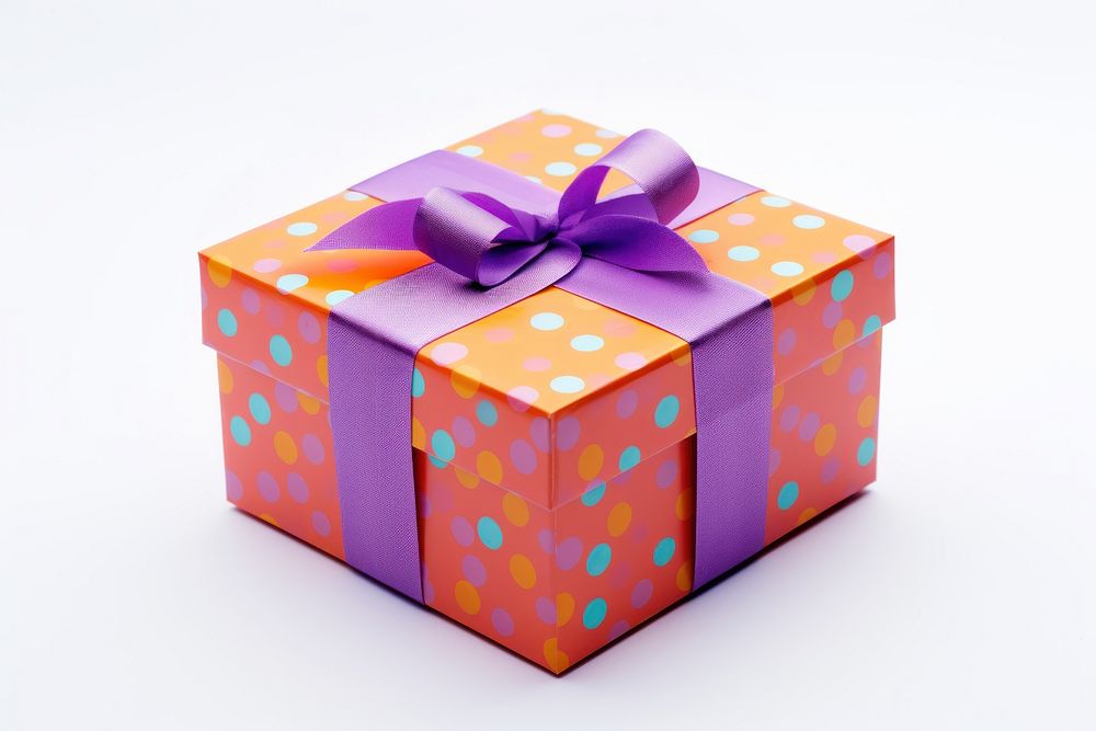 A gift box present white background anniversary. AI generated Image by rawpixel.